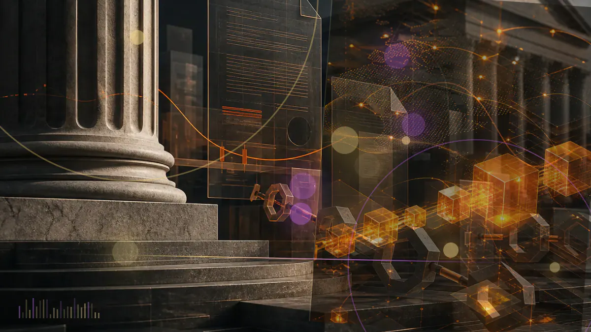 Conceptual illustration of a corporate bitcoin treasury balance tipping below a valuation threshold