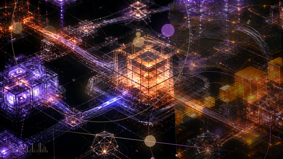 Conceptual illustration of bitcoin moving from a corporate treasury vault toward preferred-stock payment ledgers.