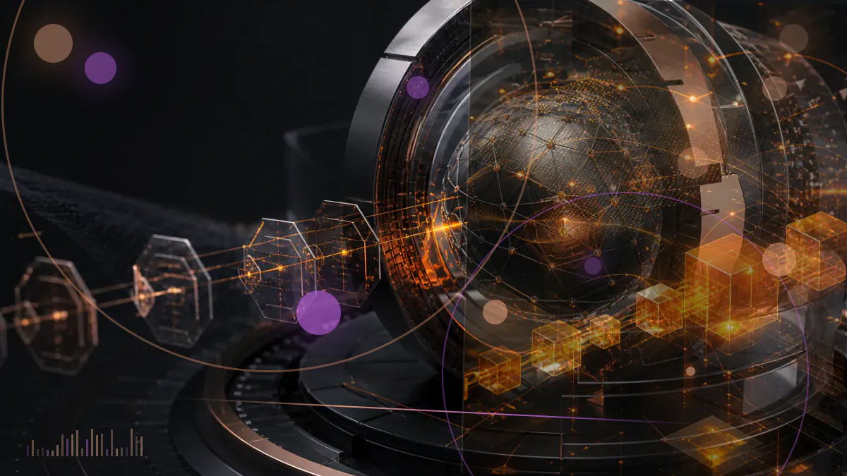 Conceptual illustration of a digital-asset bank facing a guarded gateway to the Federal Reserve payment system