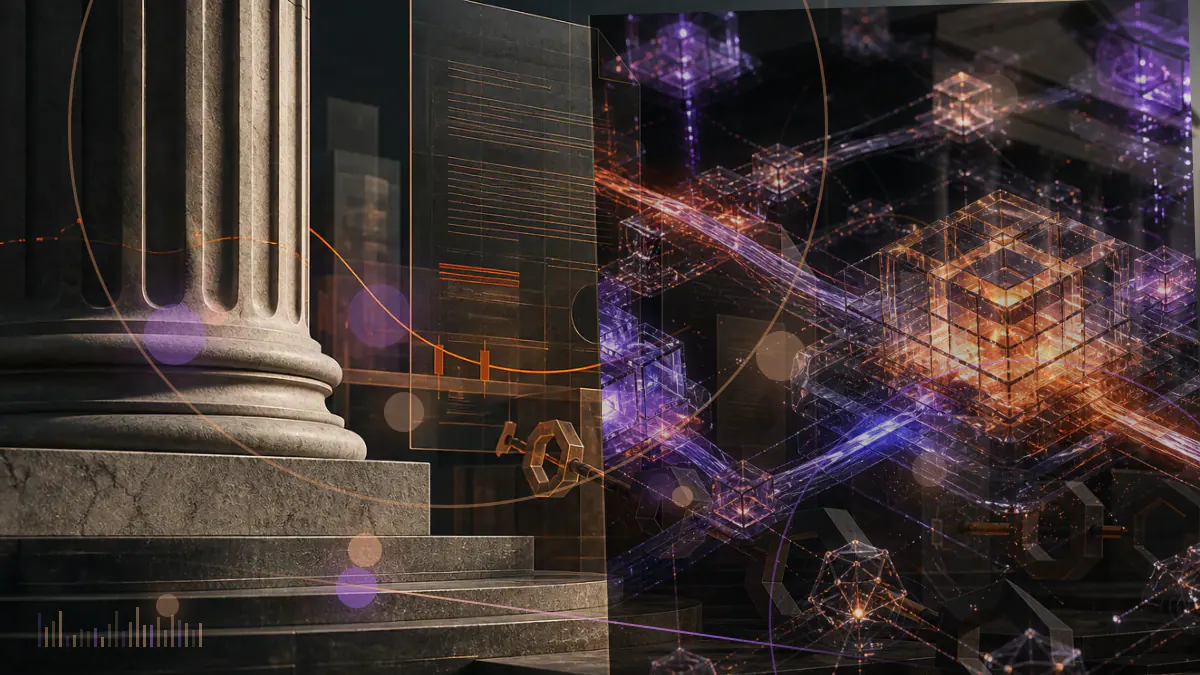 Conceptual illustration of the Terra network dividing into Terra Classic and a new blockchain without UST