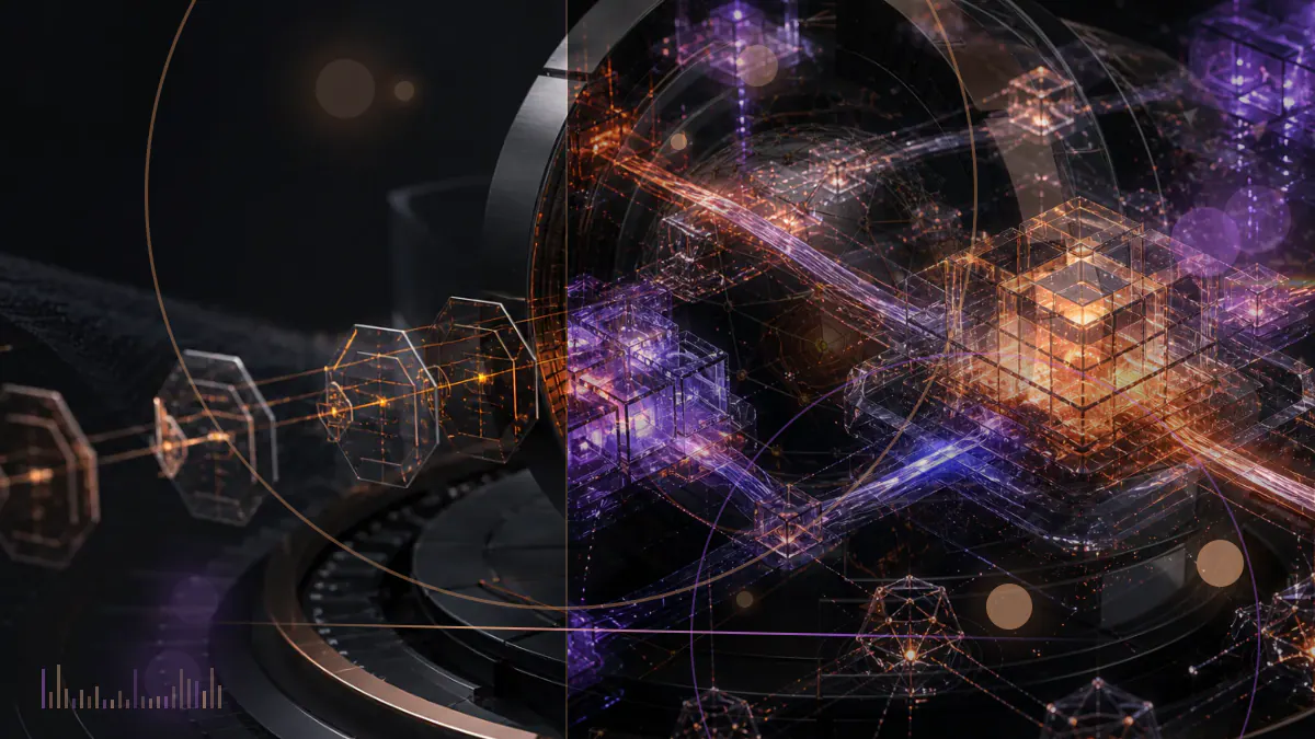 Conceptual illustration of a digital stablecoin ledger intersecting with federal court documents and cryptocurrency trading networks