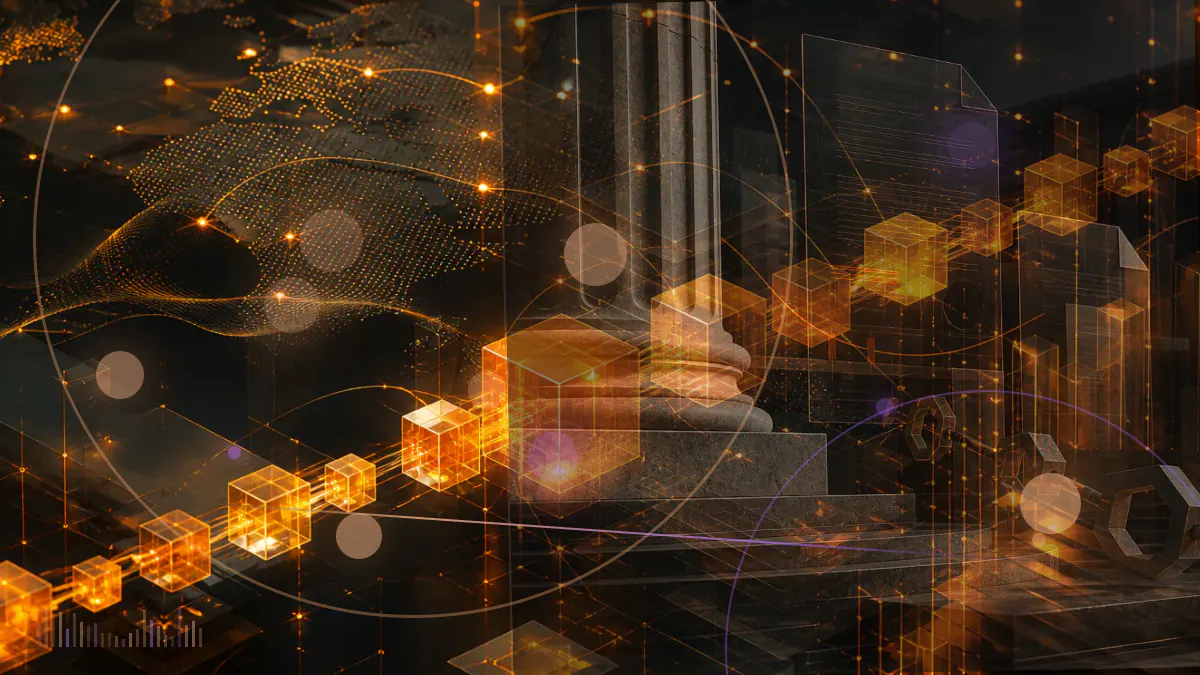 Conceptual illustration of a stablecoin network relocating its institutional headquarters to El Salvador
