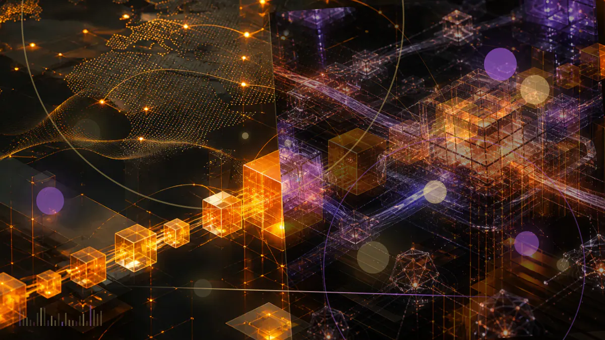 Conceptual illustration of a tether token above a partially filled dollar-reserve ledger connected to a cryptocurrency exchange