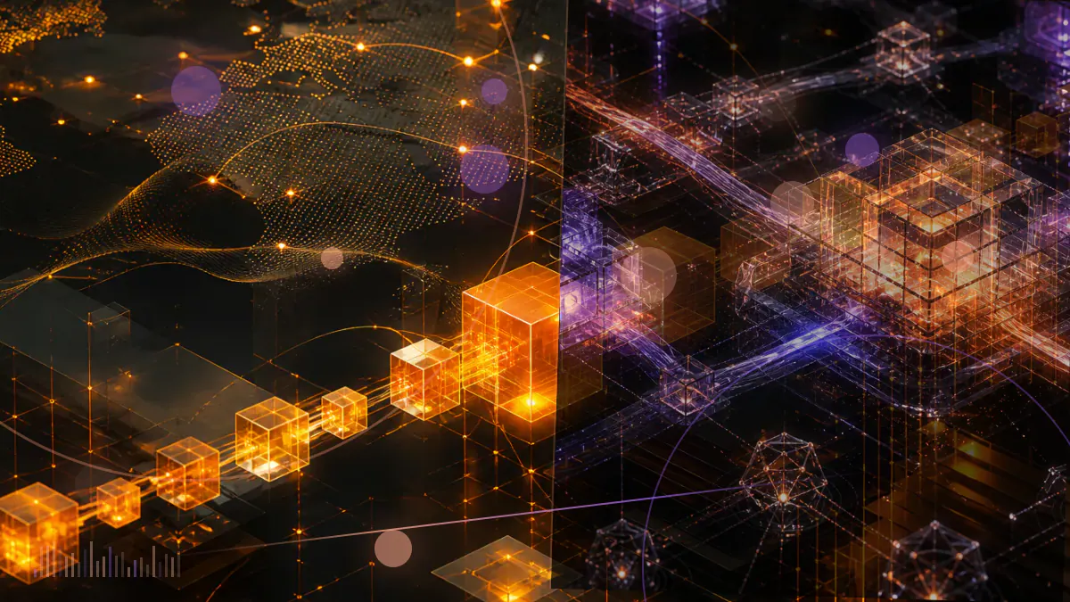 Conceptual illustration of cryptocurrency tokens entering a federal tax-reporting ledger beside a $10,000 threshold marker