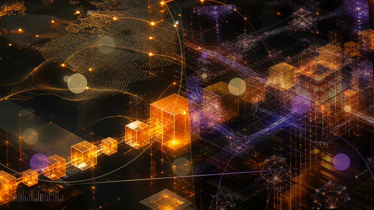 Conceptual illustration of TRX tokens moving from an Ethereum contract through cryptocurrency exchanges onto the TRON network