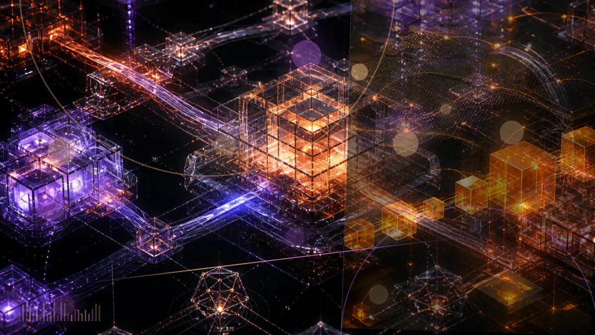 Conceptual illustration of TRC-20 tokens entering a shielded smart contract secured by zero-knowledge proofs