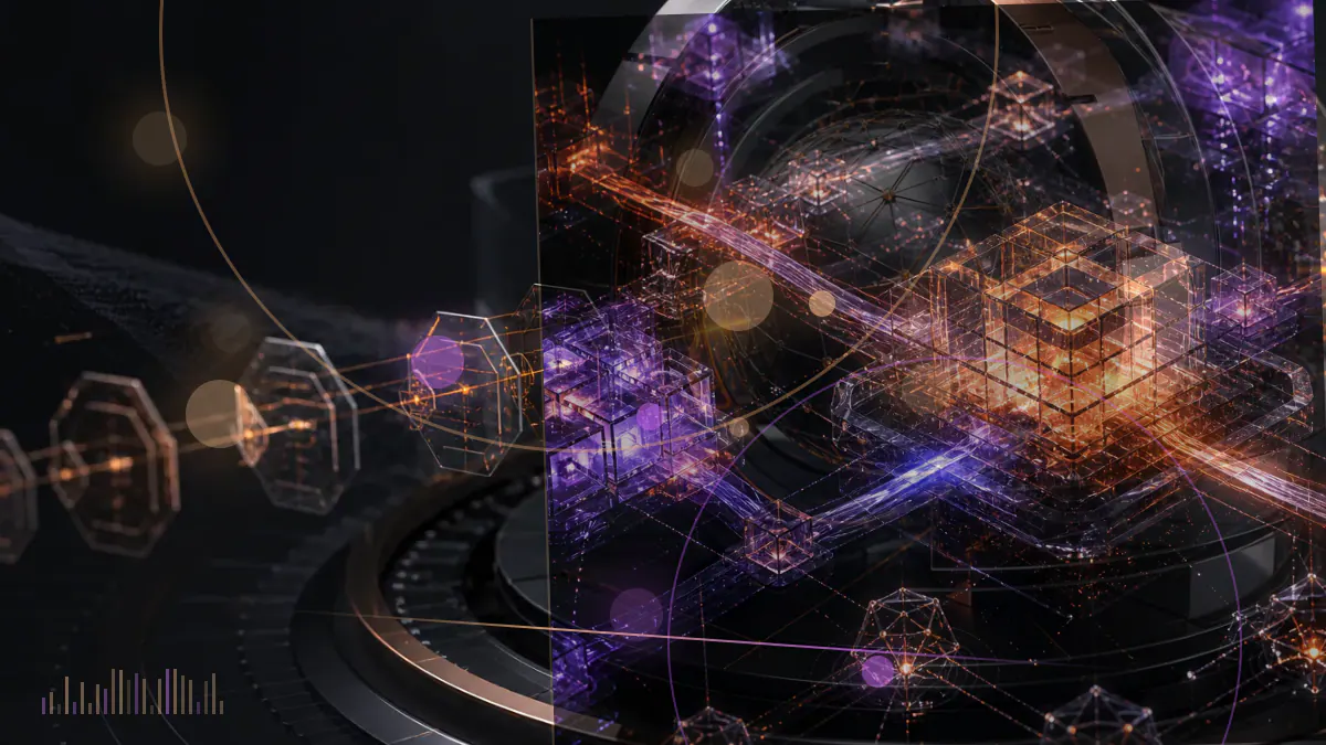 Conceptual illustration of the CFTC headquarters, a nomination document and digital-asset market symbols