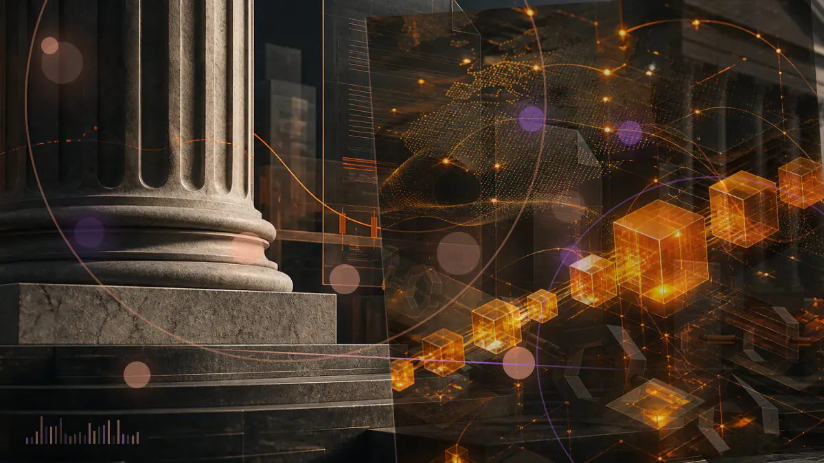 Conceptual illustration of a digital pound connecting the Bank of England to private payment wallets through privacy-protected infrastructure