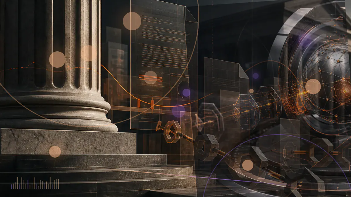 Conceptual illustration of bitcoin and ether-linked securities entering a retail-accessible London Stock Exchange gateway