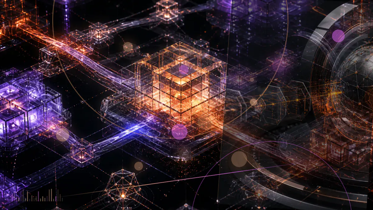 Conceptual cryptocurrency editorial illustration for UK and U.S. backed cross-border stablecoin coordination