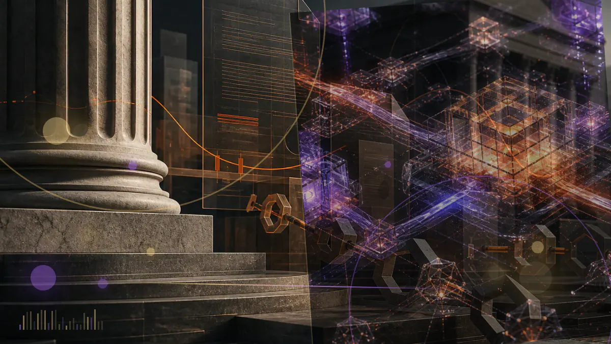 Conceptual illustration of concentrated liquidity bands surrounding an Ethereum-based decentralized exchange pool