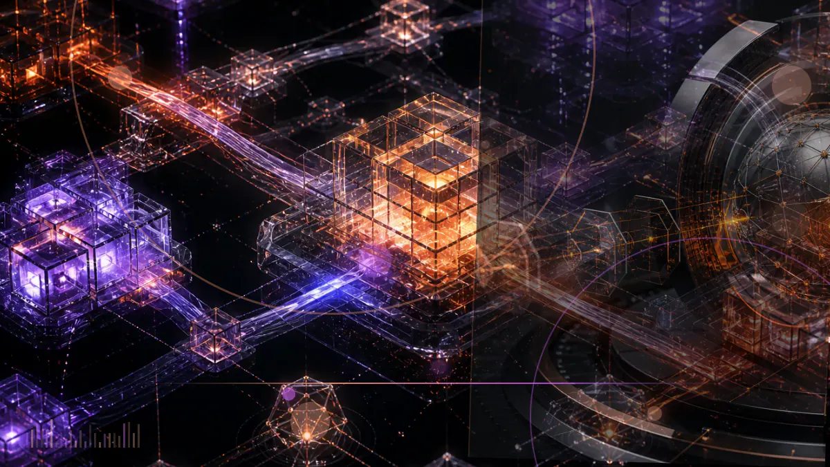 Conceptual illustration of forfeited bitcoin moving from a government custody vault into four scheduled liquidation channels