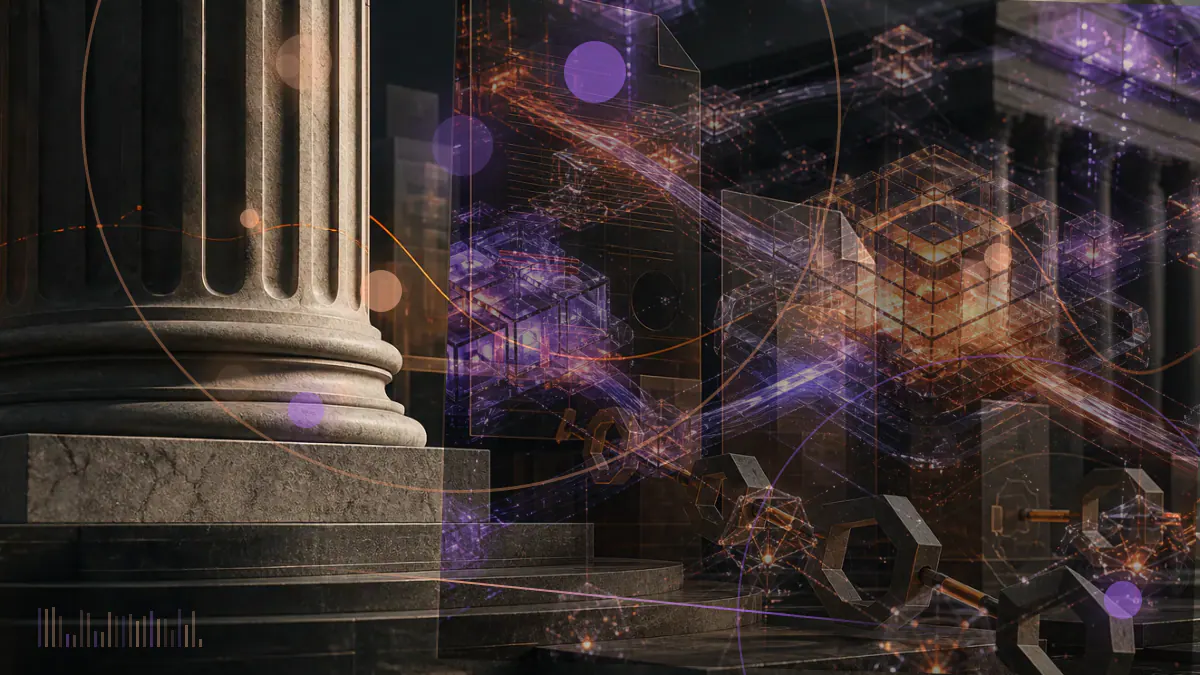 Conceptual illustration of a large forfeited-bitcoin wallet dividing its holdings between two unidentified blockchain addresses