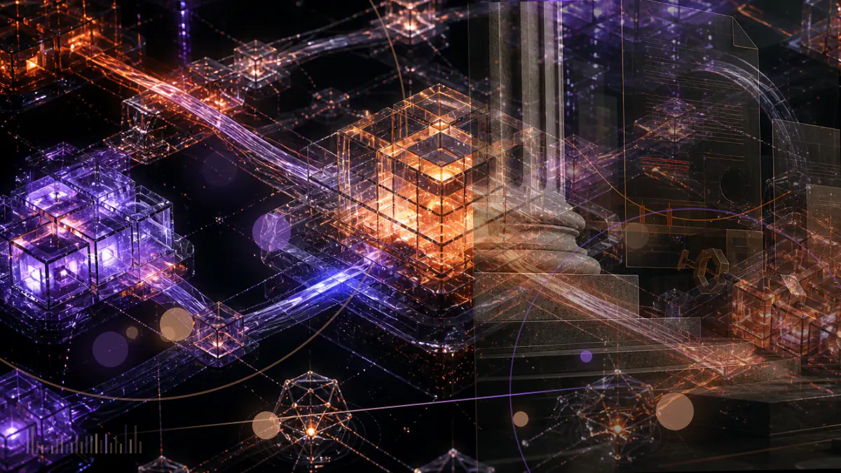 Conceptual illustration of a bitcoin-futures fund entering an electronic Nasdaq trading market