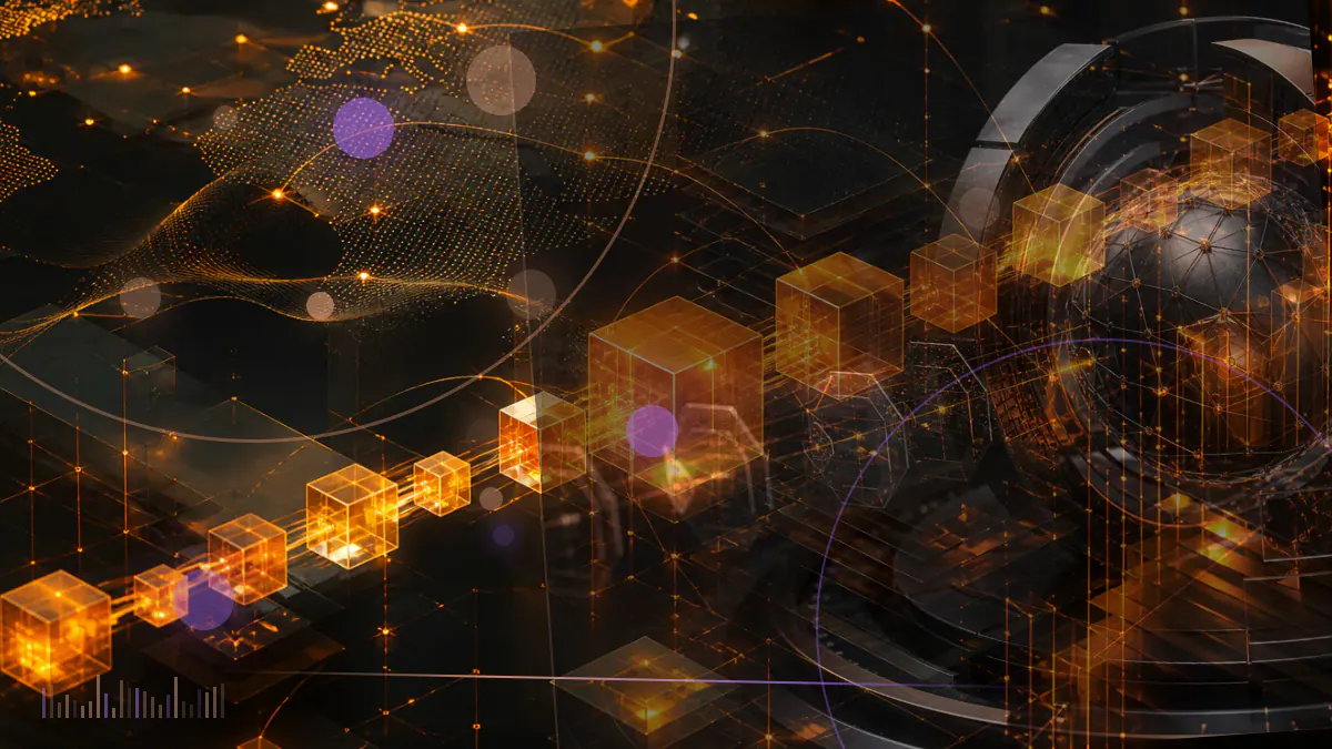 Conceptual illustration of ether entering a regulated U.S. exchange-traded fund structure beside an incomplete SEC filing