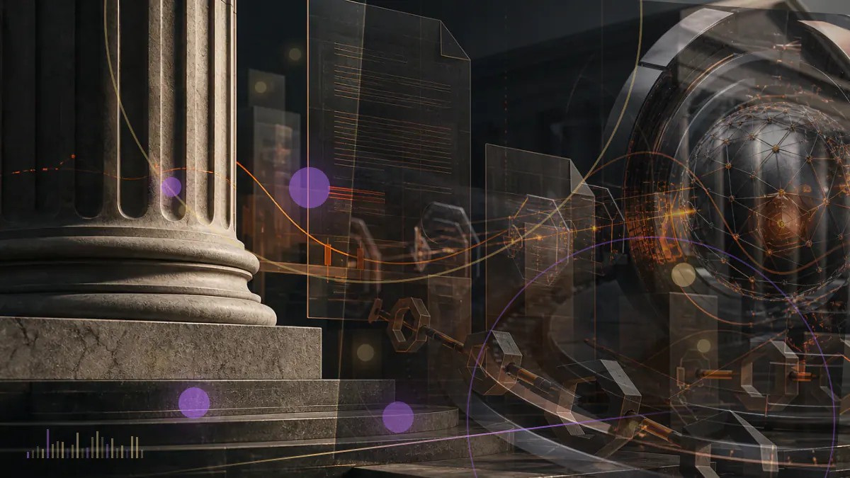Conceptual illustration of USDC moving through a digital funding channel into Visa’s cross-border payment network