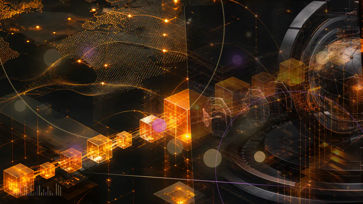 Conceptual illustration of bitcoin and USDC loan exposure connecting Three Arrows Capital to Voyager and an emergency liquidity facility