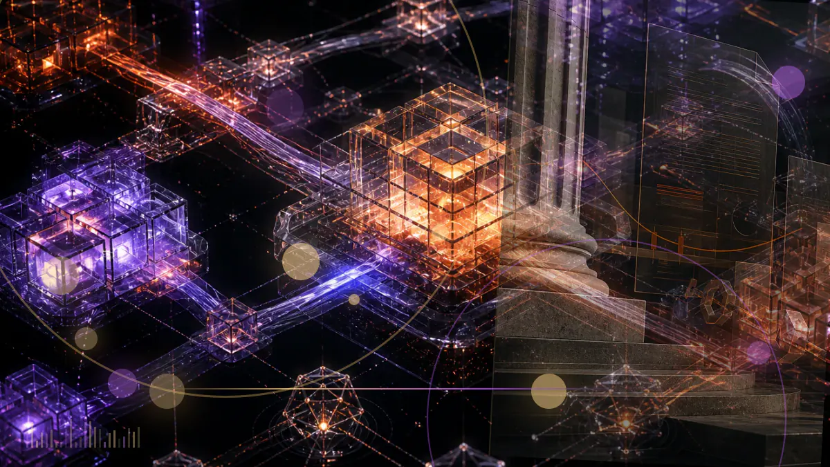 Conceptual illustration of Bitcoin and Monero payment paths intersecting with seized darknet marketplace servers and international law-enforcement records