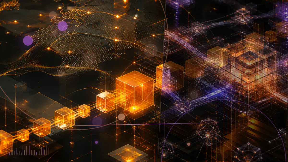 Conceptual illustration of Bitcoin transaction outputs approaching a selectively gated CoinJoin coordination network