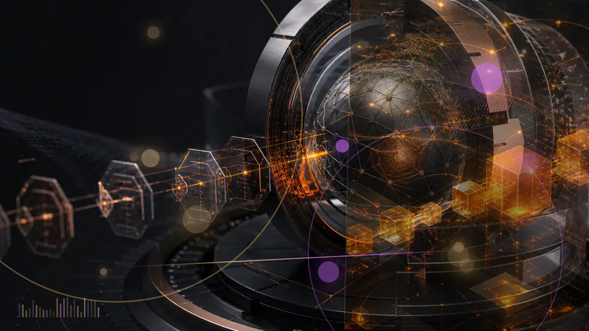 Conceptual illustration of a breached multi-signature cryptocurrency wallet with several authorization keys, an interrupted withdrawal channel and digital assets moving to an unknown address
