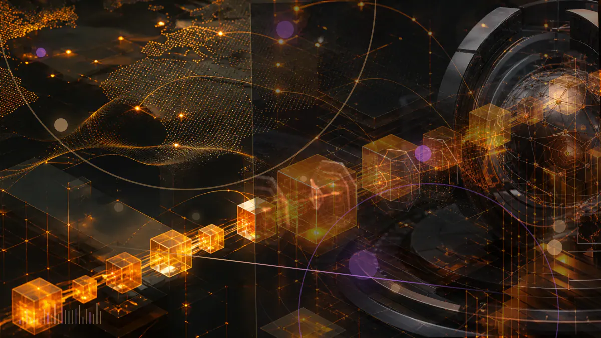Conceptual illustration of Wisconsin public investment records connected to BlackRock and Grayscale bitcoin fund shares