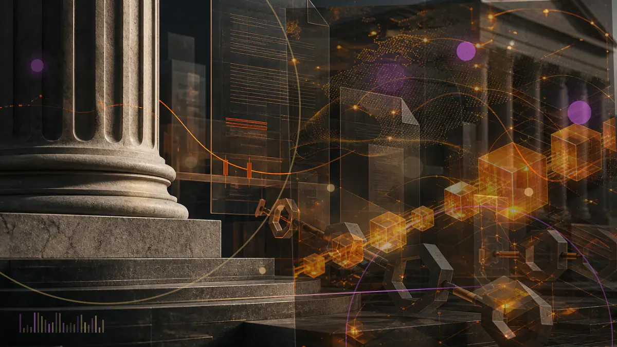 Conceptual market-ranking illustration showing XRP moving ahead of ether beneath bitcoin