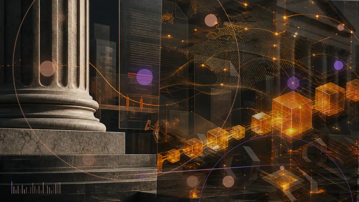 Conceptual illustration of Ethereum tokens moving through an audited migration contract into a temporary governance system