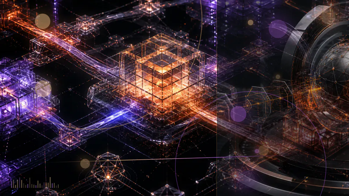 Conceptual illustration of a stablecoin vault fractured by distorted liquidity flows between interconnected DeFi protocols