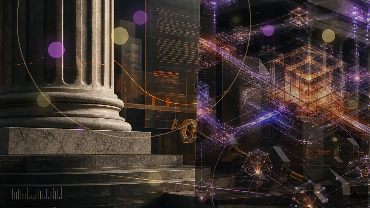Conceptual illustration of shielded Zcash mining rewards entering a privacy network beneath a branching cryptographic history tree