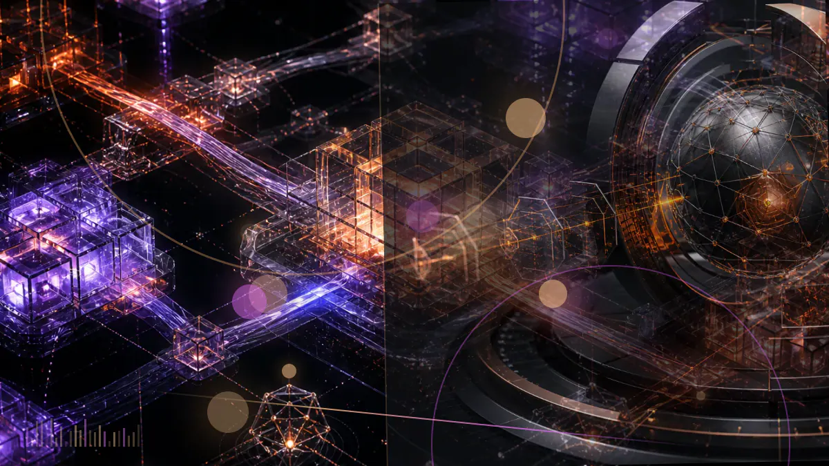 Conceptual illustration of a legal case file crossing national borders alongside bank and stablecoin transaction symbols